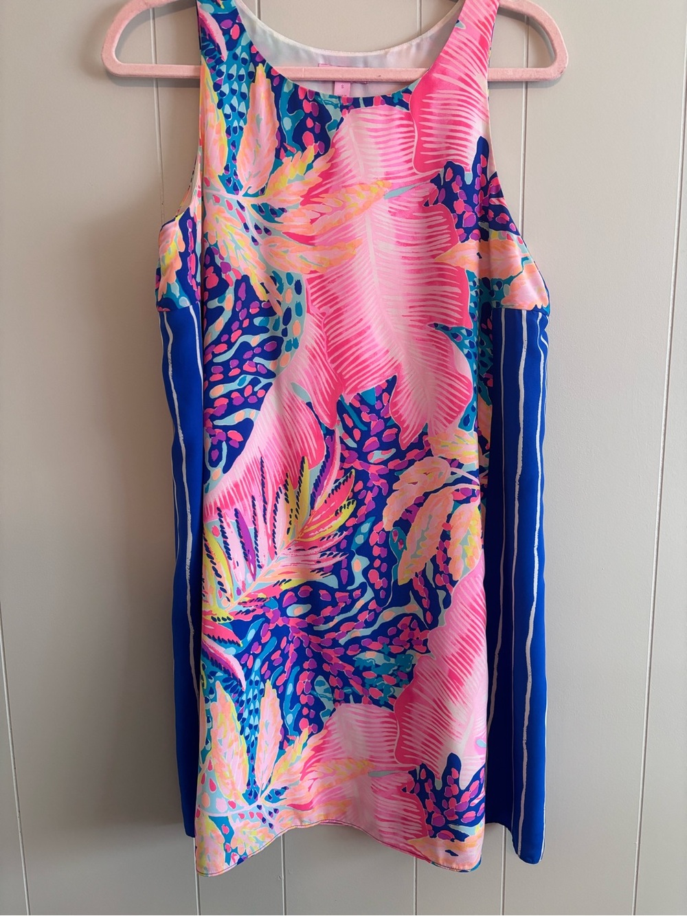 Lilly Pulitzer Multicolor Tropical Tank Dress - Pink & Blue